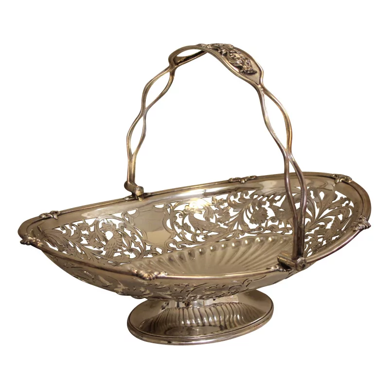 Perforated basket in silver metal, 667 g. 20th century - Moinat - Decorating accessories