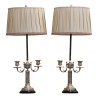 Pair of lamp in the shape of candelabra with two arms of light, … - Moinat - Table lamps