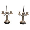 Pair of lamp in the shape of candelabra with two arms of light, … - Moinat - Table lamps