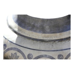 Paire de vases en fonte émaillée avec intérieur bac en zinc et …