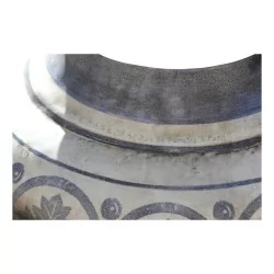 Paire de vases en fonte émaillée avec intérieur bac en zinc et …