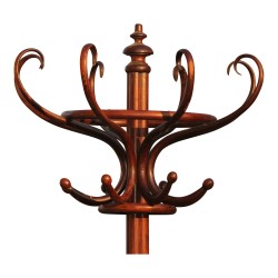 Kleiderständer aus Holz mit Papagei, Modell Thonet