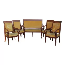 Louis - Philippe living room set in mahogany wood including
