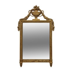 Louis XVI style mirror in gilded wood. France, 20th century