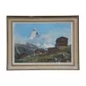 幅布面油画“马特洪峰”，署名右下方 E. … - Moinat - 画 - 景观