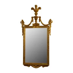Miroir Chippendale en bois doré sculpté, fabrication …