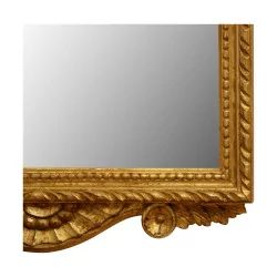 Chippendale-Spiegel aus geschnitztem vergoldetem Holz, Herstellung …