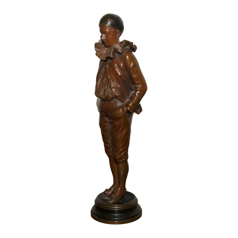 Bronze “Pierrot “signé sur base ronde Jean GARNIER … - Moinat - Bronzes