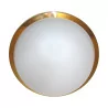brass ceiling lamp with frosted glass. - Moinat - Chandeliers, Ceiling lamps