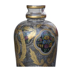 Grand flacon à parfum en cristal dans le goût de Moser,