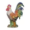 Rooster in Barbotine Earthenware, colored. France, 20th century - Moinat - Chinaware, Porcelain