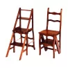 Chair - stool in cherry wood with antique patina. - Moinat - Chairs