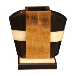 Art Deco Kaminuhr mit 2 Kassetten, in