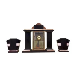 Pendule de cheminée Art - Déco avec ses 2 cassolettes, en …
