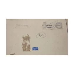 幅水彩画，混合技法（水粉和颜料）……