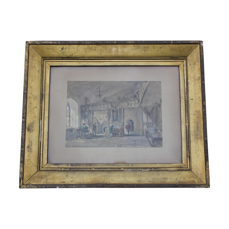 Aquarell unter Glas auf unsigniertem Papier \"Ritter am - Moinat - Gemälden - Verschieden Aquarell unter Glas auf unsigniertem Papier \"Ritter am - Moinat - Gemälden - Verschieden