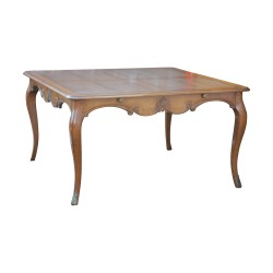 Table de salle à manger en bois de noyer avec 2 allonges de 60 …