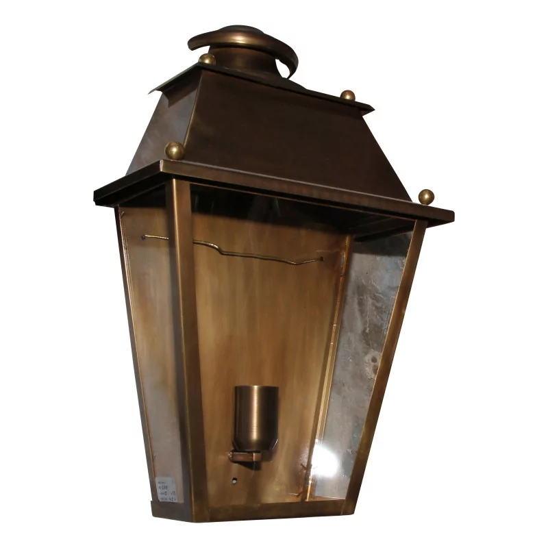 Exterior wall light in patinated brass and glass finish - Moinat - Wall lights, Sconces