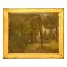 Oil painting on cardboard signed lower right Étienne DUVAL... - Moinat - Painting - Landscape