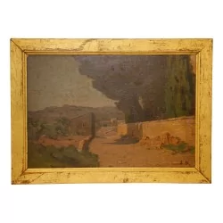 Tableau huile sur carton signé en bas à droite Étienne DUVAL …