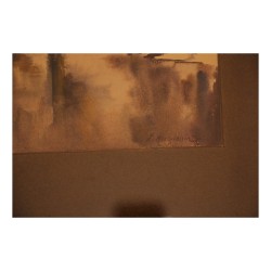 Aquarell unter Glas mit Marie-Louise in Grün, signiert …