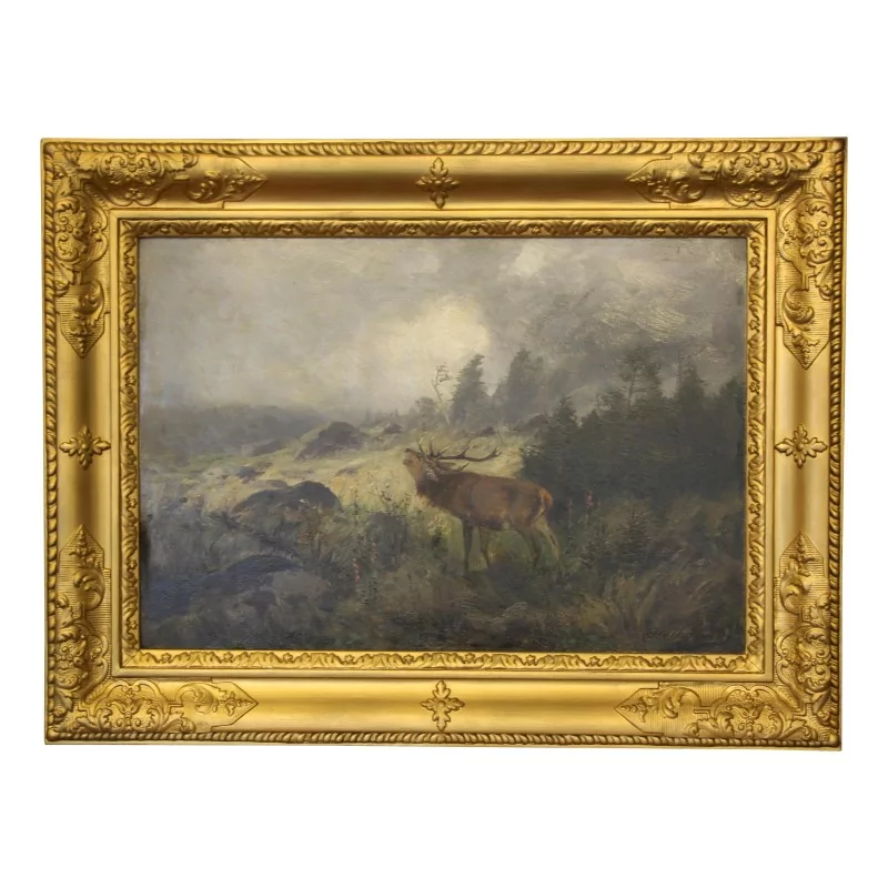 面板上的 1 幅油画签名在右下方 Christoffer... - Moinat - 画 - 景观