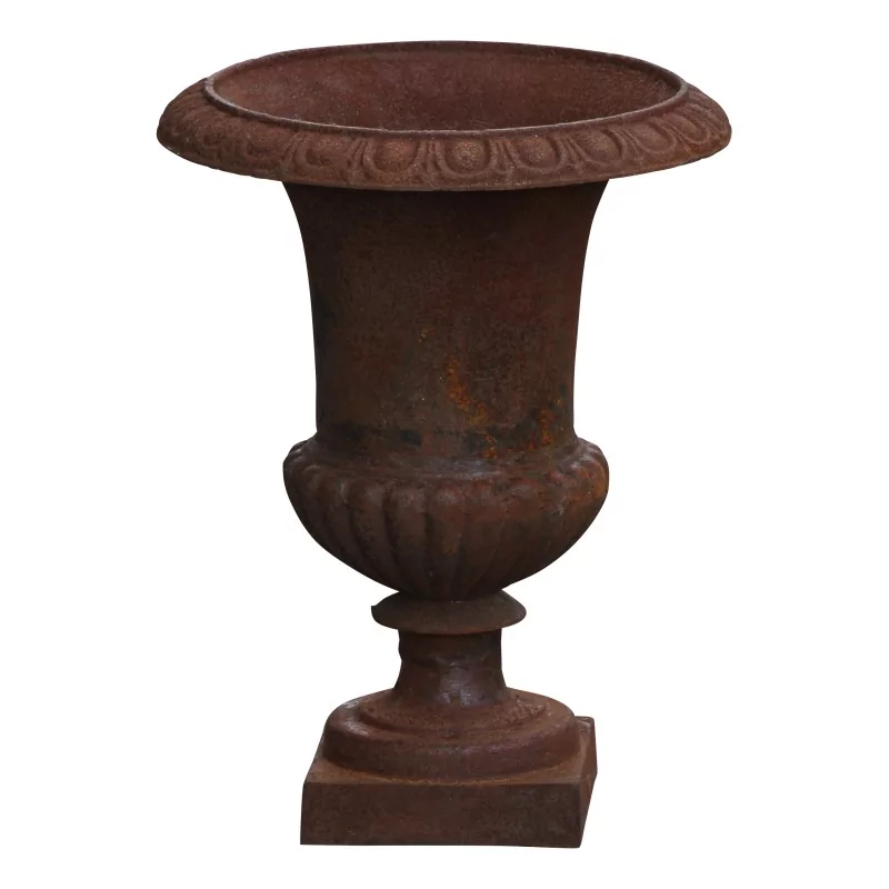Vase petit "MEDICIS" sans socle en fonte et coloris rouille. - Moinat - Urnes, Vases Vase petit "MEDICIS" sans socle en fonte et coloris rouille. - Moinat - Urnes, Vases