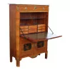 件路易十六秘书，安装在橡木和镶嵌木中， - Moinat - Desks : cylinder, leaf, 写字桌