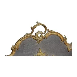 Pare feu Louis XV style Régence, en bronze doré et