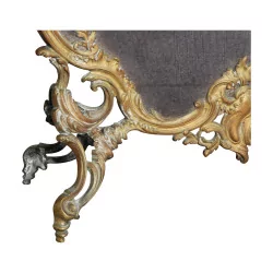 Louis XV Regency style firewall, in gilt bronze and