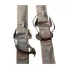 Paire de ski ancien en bois sans les bâtons. 20ème siècle - Moinat - Accessoires de décoration