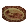 Dîner coloris rouge en porcelaine comprenant :  6 assiettes à - Moinat - Porcelaine