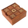 Jeu OXO (Morpion) et solitaire en bois et laiton. - Moinat - Accessoires de décoration