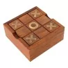 Jeu OXO (Morpion) et solitaire en bois et laiton. - Moinat - Accessoires de décoration