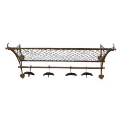 Cloakroom, copper wall-mounted clothes rack with 4 hooks