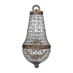 Cometrea wall lamp in bronze and crystals.