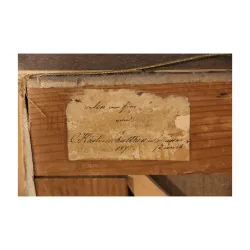 Ölgemälde auf Leinwand „Chalets“ unsigniert aber Inschrift …
