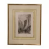Engraving under glass “Fall of the Staubbach” with baguette frame … - Moinat - VE2022/1