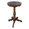 Brienz wooden pedestal table with carved decoration on … - Moinat - End tables, Bouillotte tables, Bedside tables, Pedestal tables