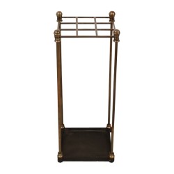 Porte - Parapluie en métal doré et base noir.