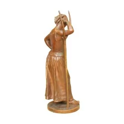 Sculpture de bronze “La Faneuse au champ” signé sur socle …
