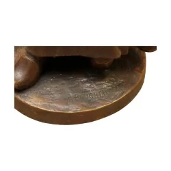 Sculpture de bronze “La Faneuse au champ” signé sur socle …