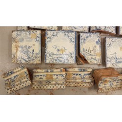 fully restored white tiled earthenware stove