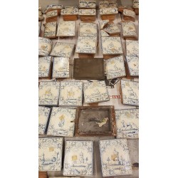 fully restored white tiled earthenware stove