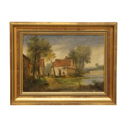 Tableau huile sur toile signé en bas à droite Alban DULAC …