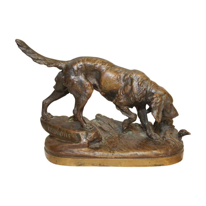 Sculpture en bronze “Setter à la chasse*, signée sur la base à … - Moinat - Bronzes
