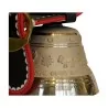 Cloche de vache en bronze avec courroie en cuir décor raisin … - Moinat - Accessoires de décoration