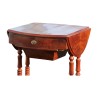 Napoleon III worker in mahogany wood with flaps on … - Moinat - End tables, Bouillotte tables, Bedside tables, Pedestal tables