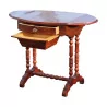 Napoleon III worker in mahogany wood with flaps on … - Moinat - End tables, Bouillotte tables, Bedside tables, Pedestal tables