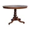 oval table, Louis Philippe pedestal table in walnut wood on … - Moinat - End tables, Bouillotte tables, Bedside tables, Pedestal tables